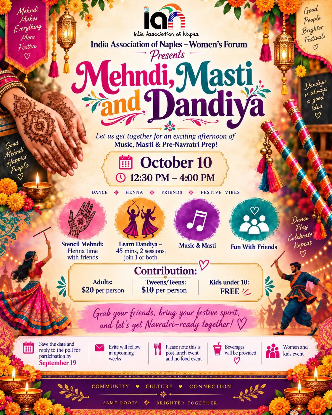 Mehndi, Masti and Dandiya